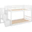 Lit simple au-dessus d'un lit superposé blanc avec rangement fascinant - construction en pin massif pour envoûtante intrigue-1306859790
