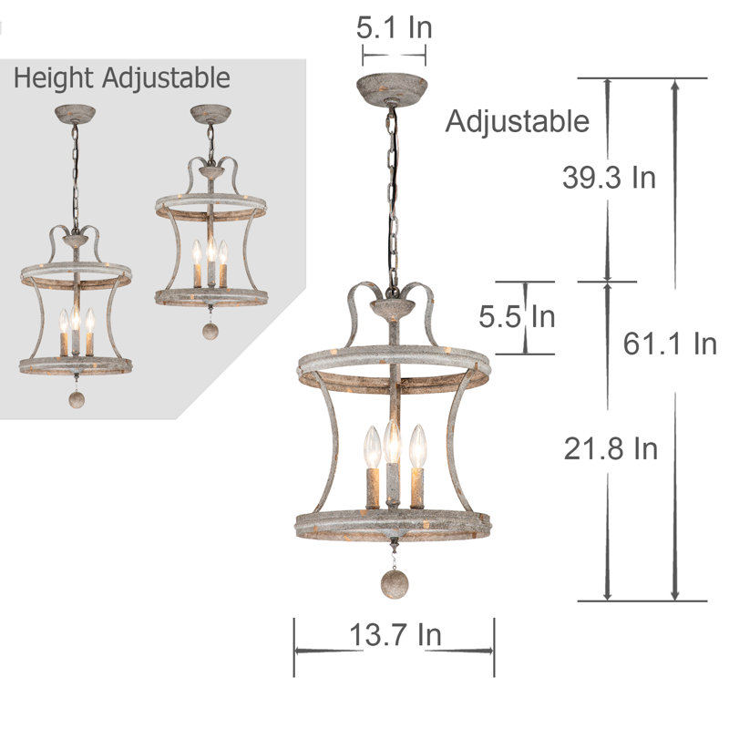 Callista 3 - Light French Country Vintage Chandelier
