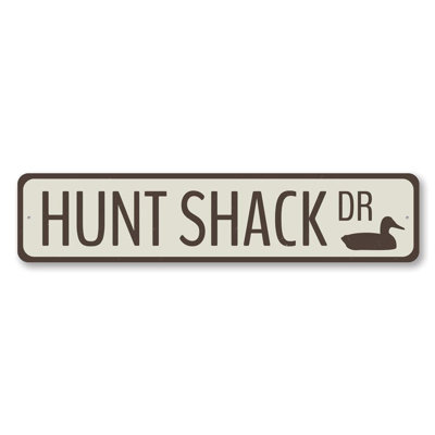 Plaque en aluminium Hunt Shack Drive