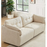  Xanum Modern Upholstered Sofa – Plush 3-Person Chenille Couch, Mid-Century Design for Small Spaces