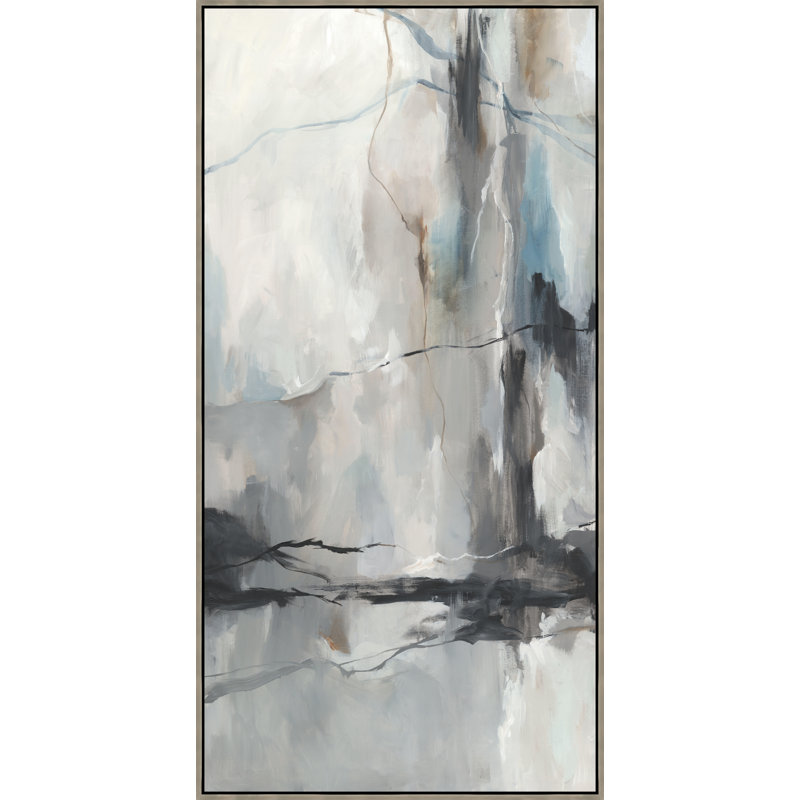 "Concurrence I" par Richard Ryder - cadre flottant, impression sur toile, H 49,75 po x l 25,75 po, Image au pinceau gel