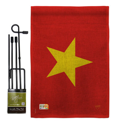 Double Sided 18.5'' H x 13'' W Polyester Flag Set