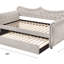 Lit de jour en lin Adkins avec lit gigogne (simple) (lit de jour)-158779054