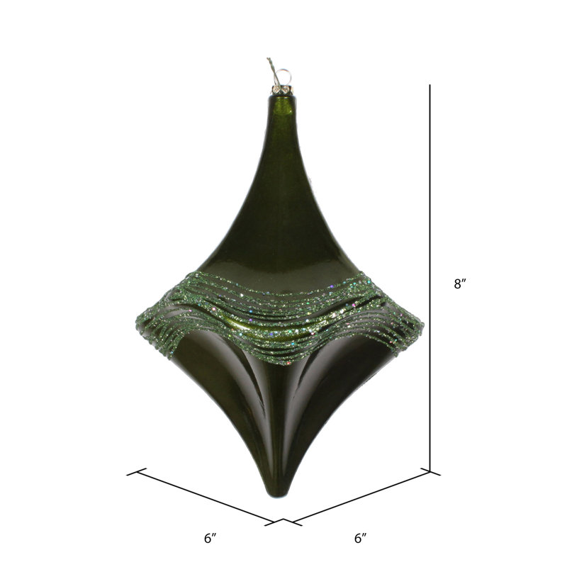 Ornement de Noël bonbon scintillant, Vert mousse