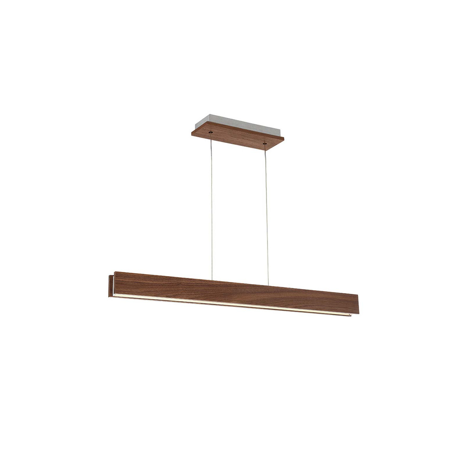 Drift Single Light Glass Dimmable LED Pendant, 3" H x 38" W x 2" D, Dark Walnut