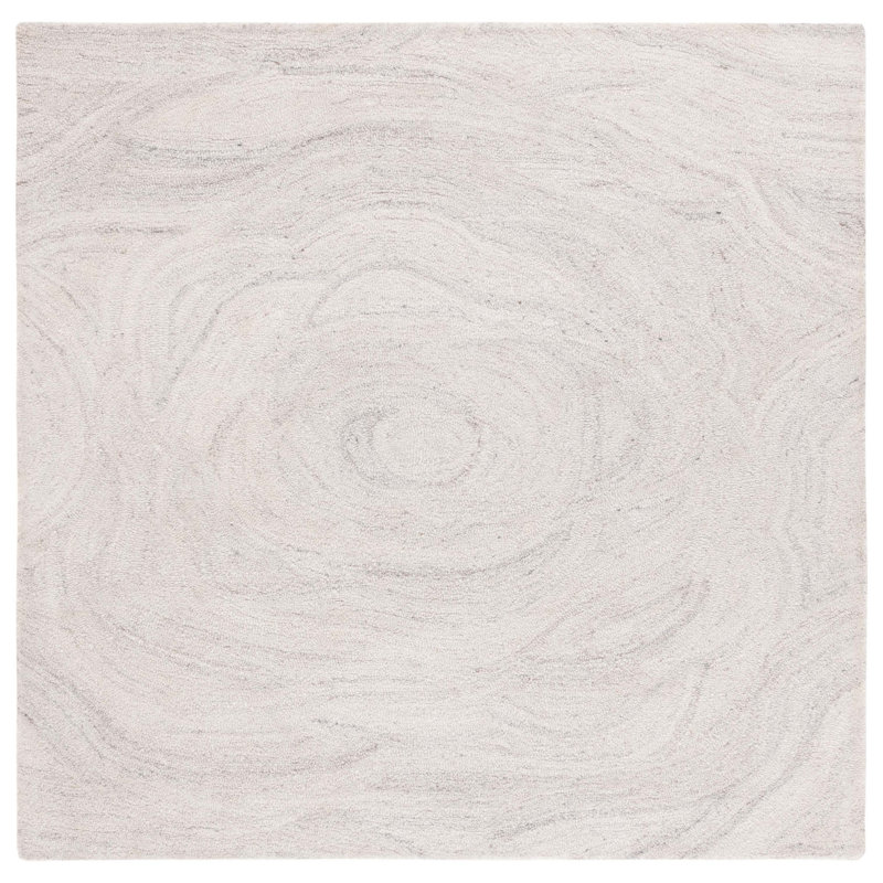Abstract Hand Tufted Performance Abstract Rug, Square 6'