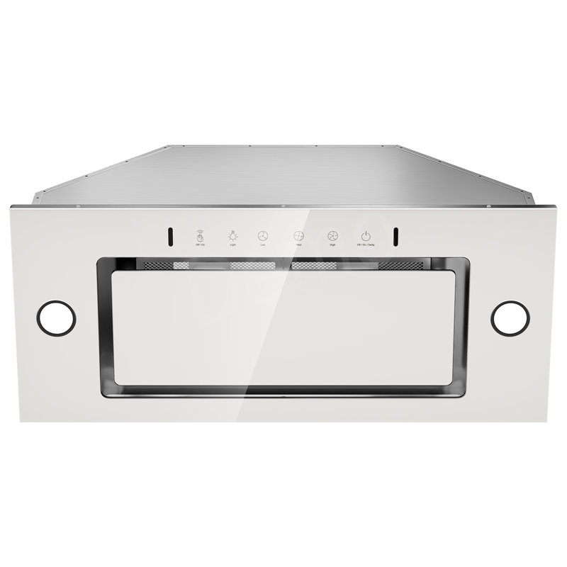 Hotte encastrable convertible en acier inoxydable avec lumières DEL VIKio, Blanc