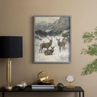 «Vintage Animal Print», reproduction encadrée en bois massif