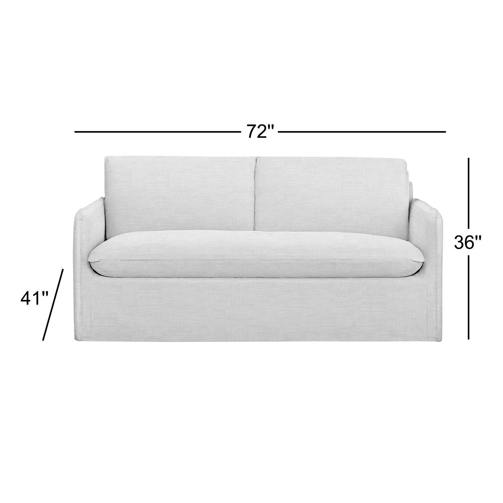 Bellatrix 72'' Upholstered Loveseat, Davis Pearl Performance Bouclé
