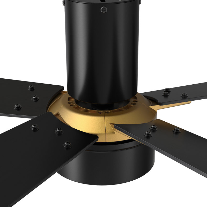 52"  5 - Blade LED Smart Flush Mount Ceiling Fan with Remote Control and Light Kit Included.