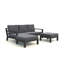 132cm Wide Metal Patio Sectional with Cushions
