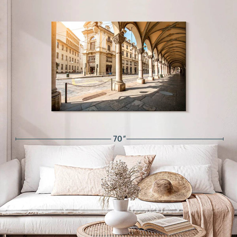 Rue centrale à Turin, H 30 po x l 45 po