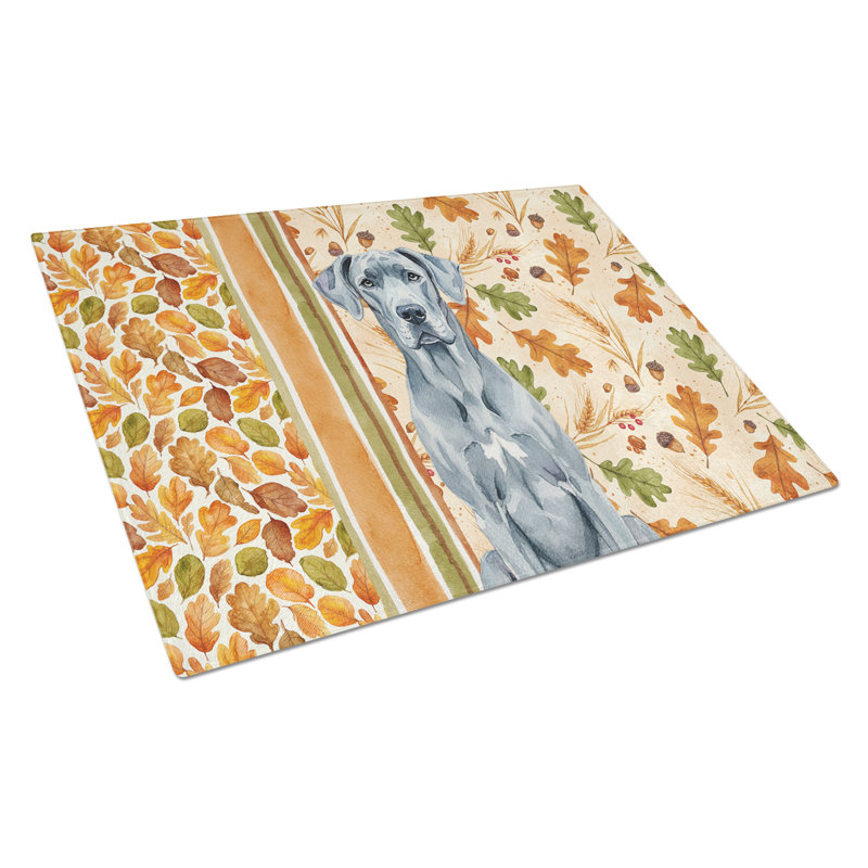 Planche à découper en verre Blue Great Dane
