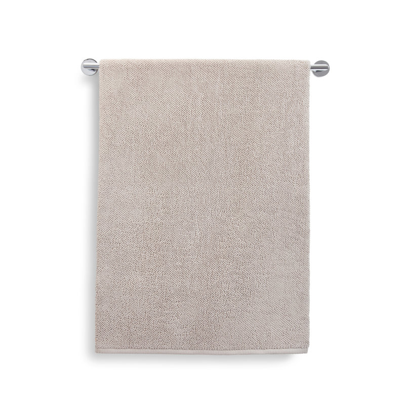 Cotton Plush Bath Towel, Light Gray
