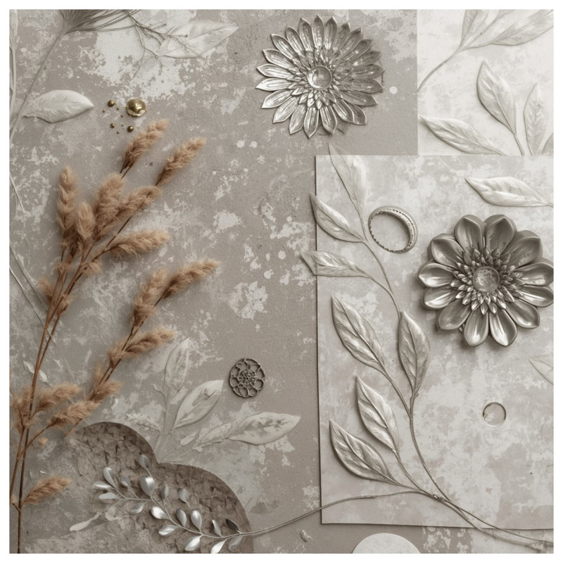 Édredon Metallic Floral, Twin Extra Long