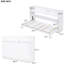 Lit double XL avec bureau, éclairage DEL et station de recharge. Blanc. Fabriqué en bois massif. Parfait pour un bureau à domicile ou une chambre d'amis élégante. Couleur blanche, port. Utilisation de la construction.