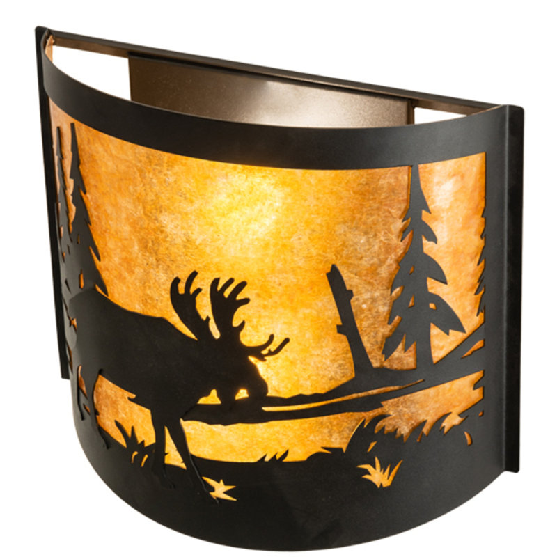 Moose at Lake 2 - Light Flush Mounted Sconce