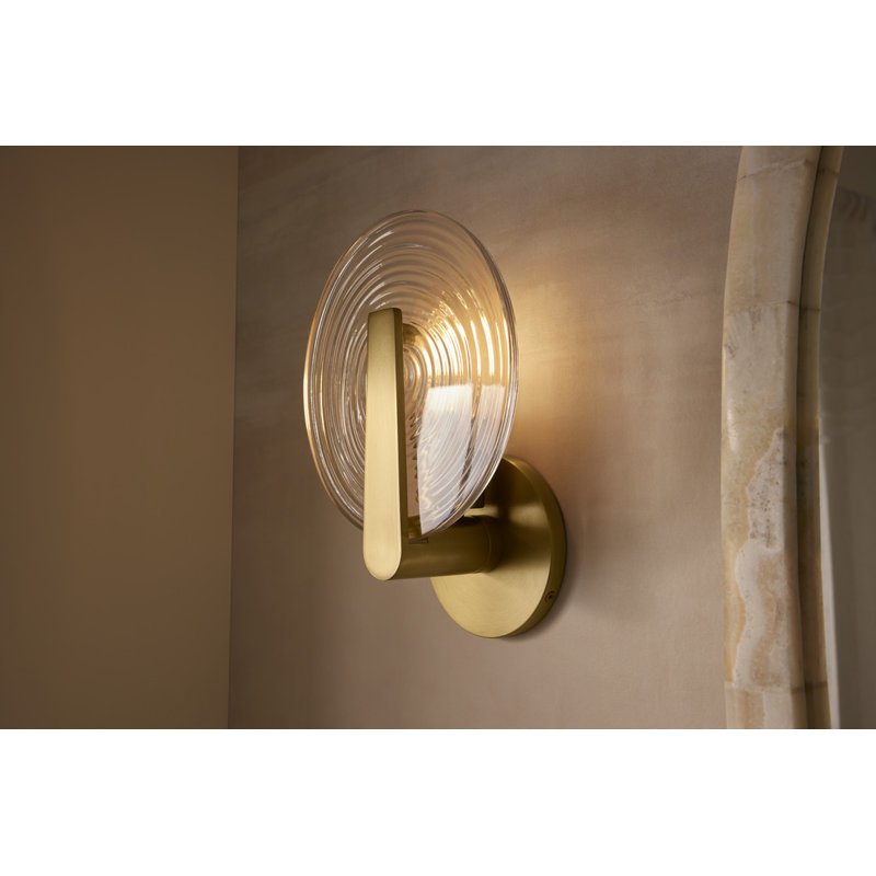 Hint One-Light Sconce, Brushed Brass