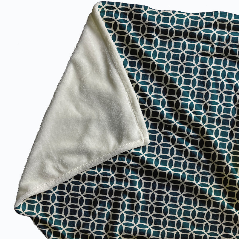 Verena Plain Weave / Muslin Throw Blanket, Teal