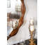 Miroir rond en bois naturel