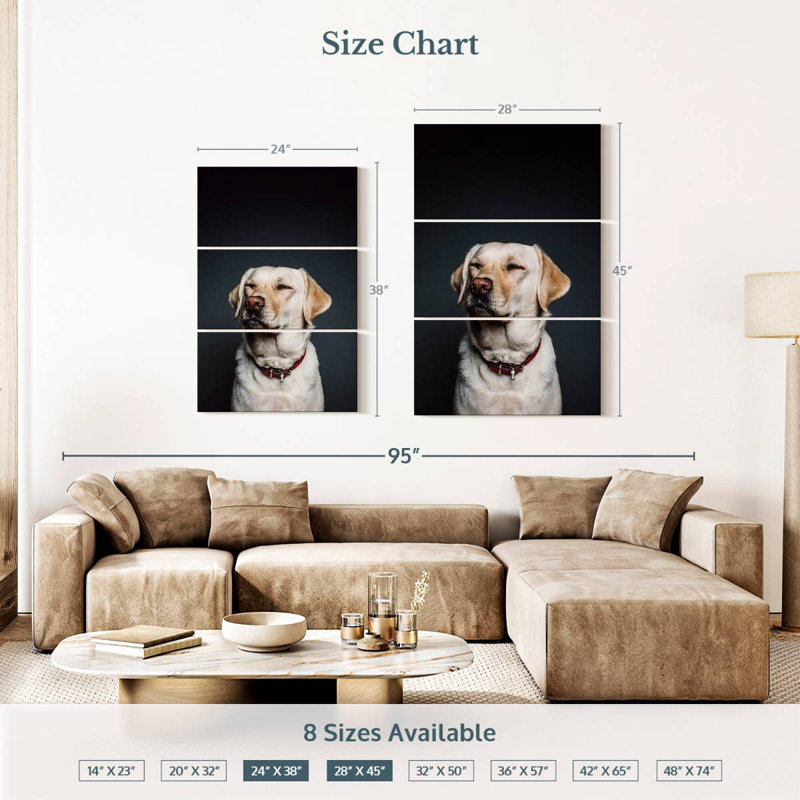 Brampt Squinting Labrador, 38" H x 24" W