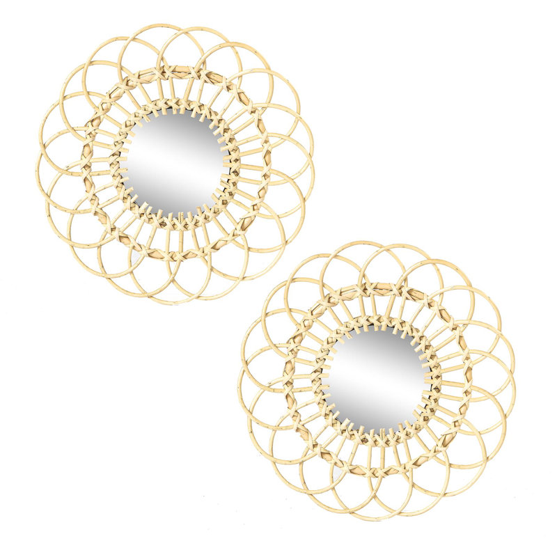 Rattan Flat Wall Mirror