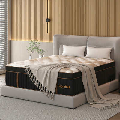 12/14'' Medium Firm Hybrid Mattress in a Box, Memory Foam & Individually Pocketed Coils, Breathable Pressure Relief Mattress for Cool Sleep & Motion Isolation