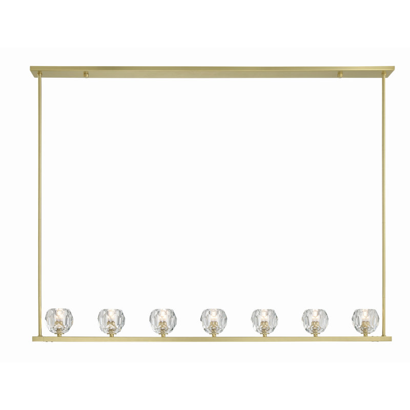 Lustre rectangulaire moderne à 7 lumières