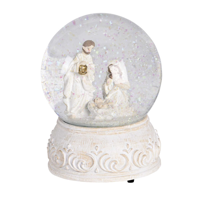 Waterglobe musical Jesus Loves Me - blanc
