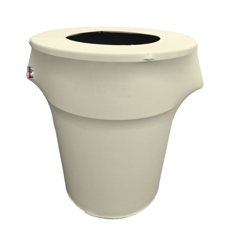 Housse pour poubelle extensible en élasthanne, Ivoire