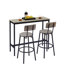 Table de bar 2 tabourets - couleur grise, meubles de construction gris, fabrication de qualité, sièges confortables