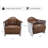 Kytalin Tufted Distressed Genuine Top-Grain Leather Armchair(Set Of 2)-1162847531