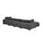 Andreco 144" Wide Reversible Modular Corner Sectional with Ottoman-291824912