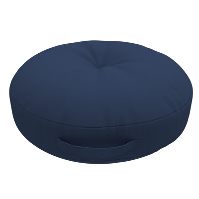 Sunbrella Indoor/Outdoor Floor Pillow, 26 Inch Circular Cushion Cover with Insert