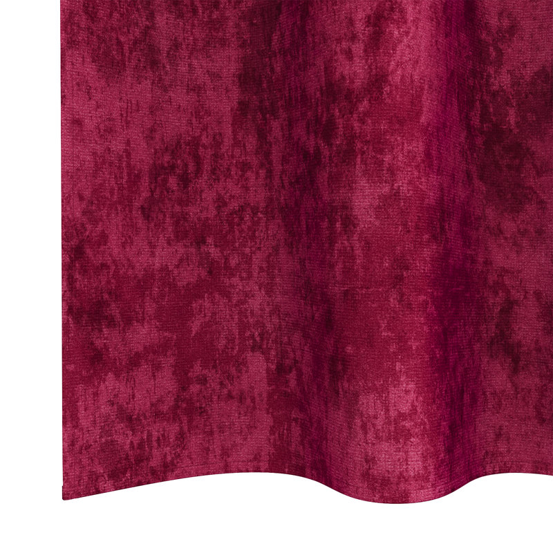 Alithia Velvet Room Darkening Curtain Pair, Wine Red, 140cm Width x 140cm Drop
