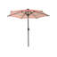 Parasols rayés rouges robustes avec cadre solaire en acier à DEL pour l'extérieur-129887816