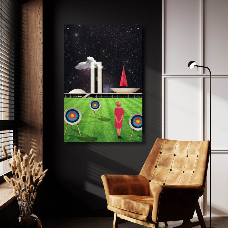 «Planalto Central» par Elo Marc, art en verre acrylique Wal, H 36 po x l 24 po x P 0,2 po