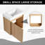 Meuble-lavabo mural en bois 20 po avec lavabo en céramique et armoire de rangement Browm