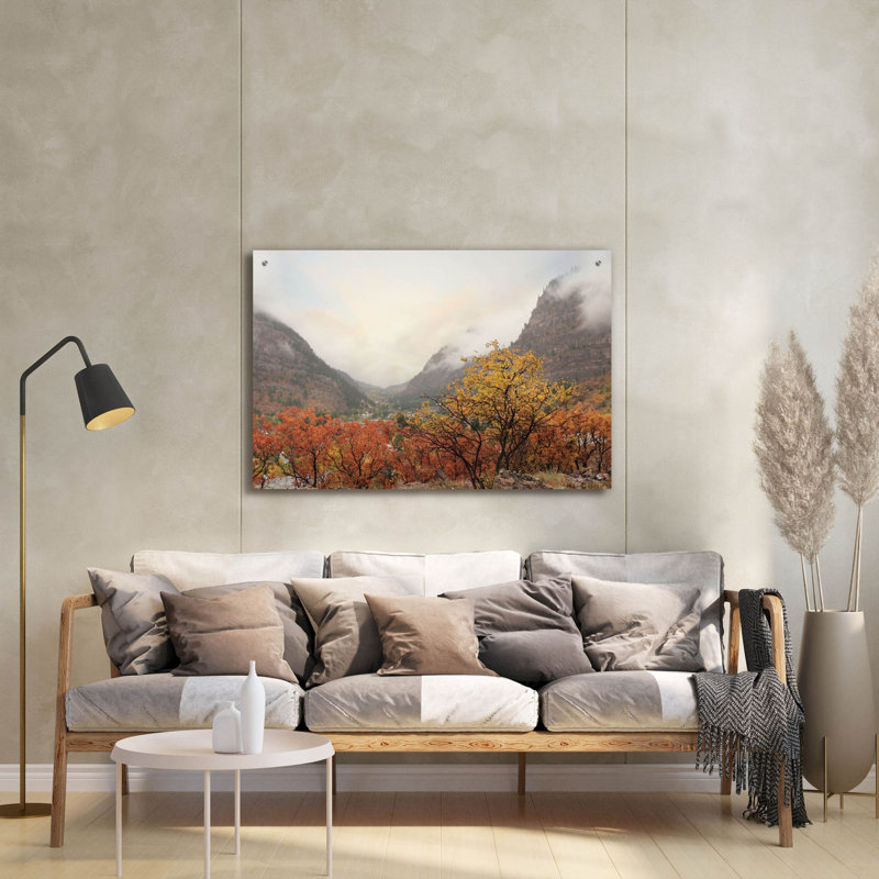 «San Juan Skyway I» par Lori Deiter, art mural en verre acrylique, H 24 po x l 36 po x P 0,2 po