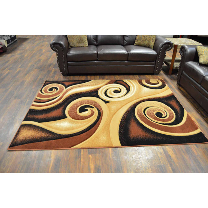 Tapis chocolat/beige Cossey