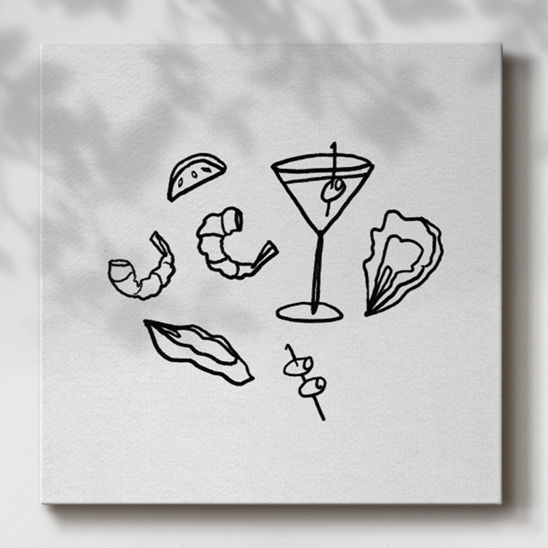 Late Lunch II-Gallery Wrapped Canvas, H 16 po x l 16 po