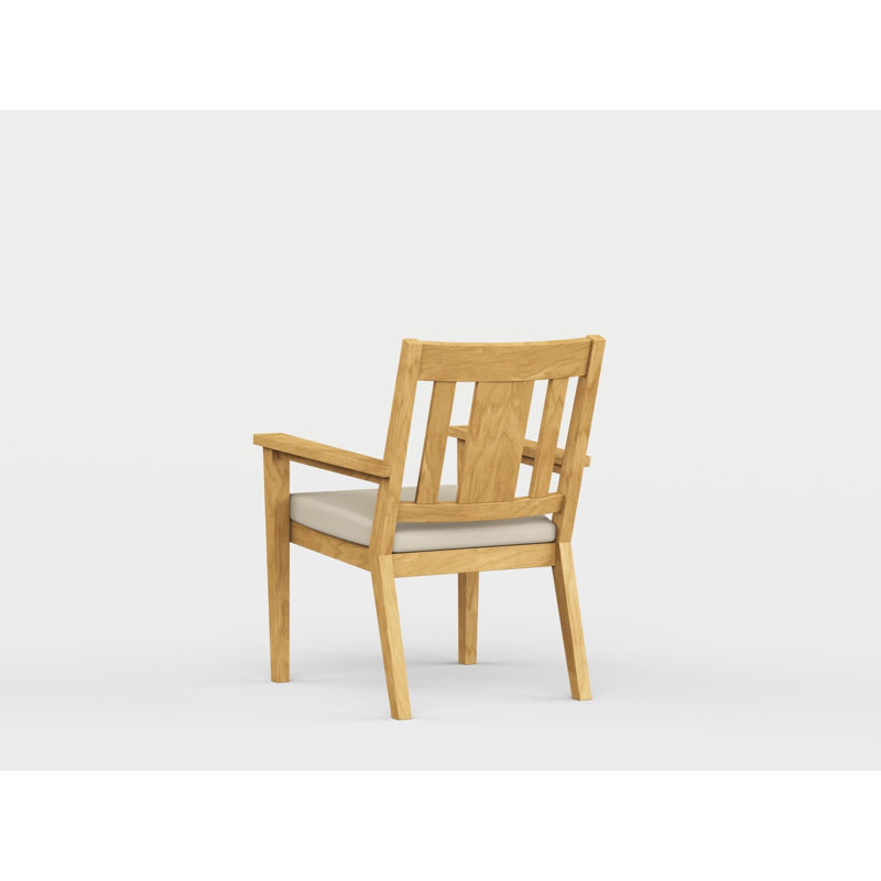 Savannah Outdoor Teak Dining Armchair, Premier Flax