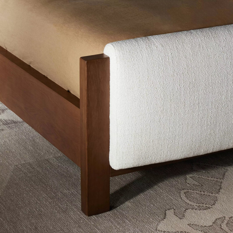 Willem Solid Wood Bed, Queen, Crypton Wayfarer Snow