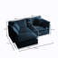 Canapé moderne à deux places en chenille avec 1 repose-pieds, canapé modulaire en forme de L 2 places avec repose-pieds, causeuse avec repose-pieds-57027755-57027757