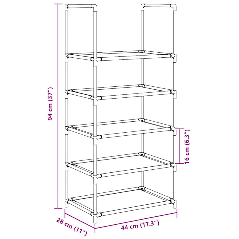 10 Pair Shoe Rack