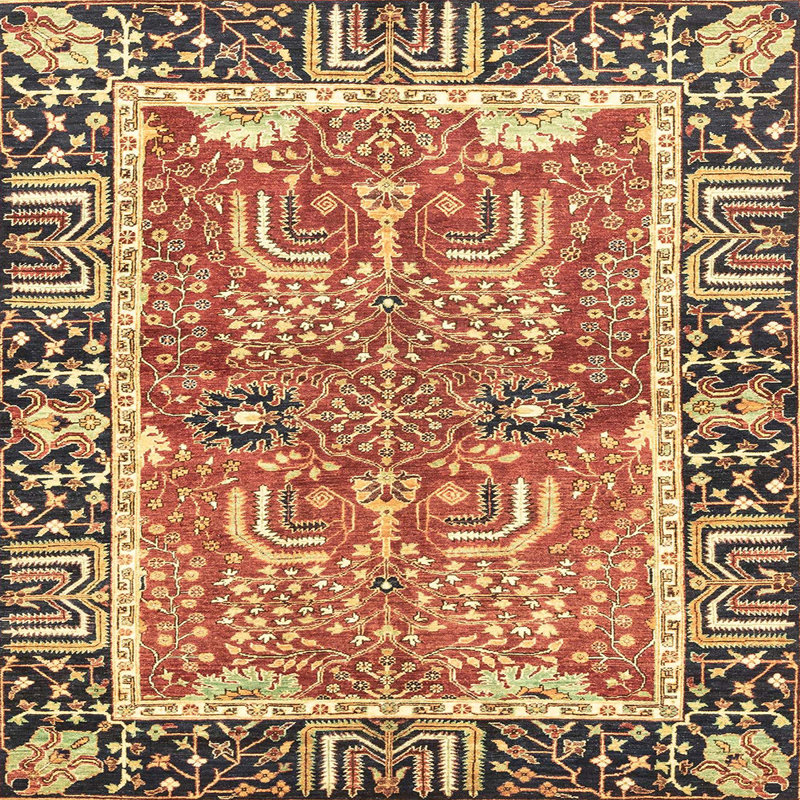 Tapis abstrait moderne 3289, Carré 6 pi