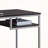 Jericho Dark Brown Finish Computer Desk with Silver Metal Legs, 29.76" H X 47.88" W X 21.86" D