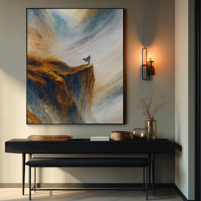 Très grand art mural imprimé sur tissu - Abstrait neutre moderne pour la décoration d'œuvres d'art contemporain pour le salon ou la chambre à coucher - «Assemblage requis du cadre (cadre non fini)»