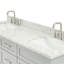 Partham 67" Freestanding Double Bathroom Vanity with Carrara Marble Top-93068102-137923386-137923388
