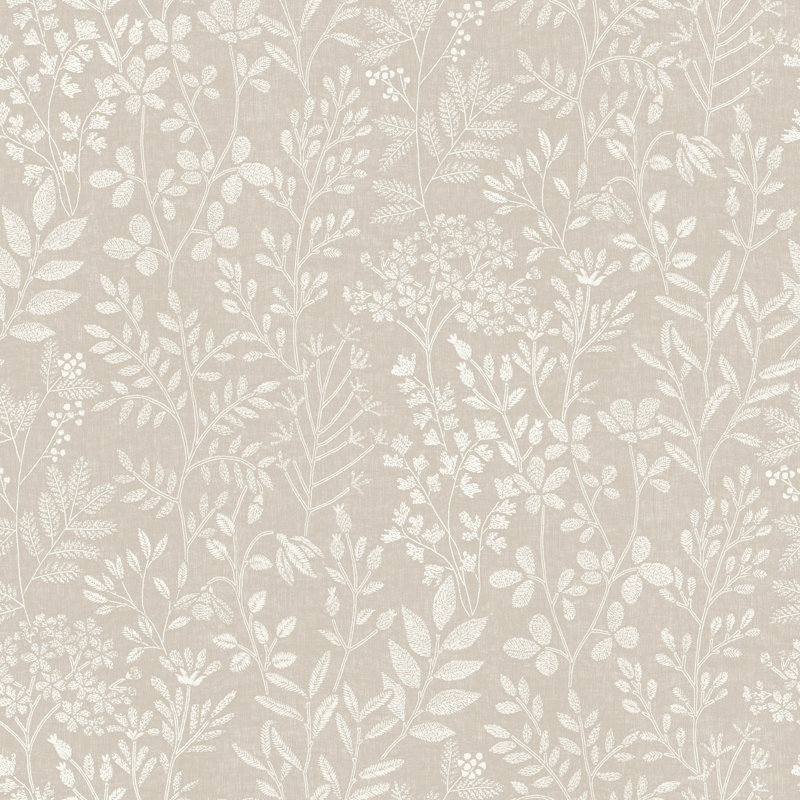 Karuna Collection Branched Leaves Wallpaper Roll, Beige